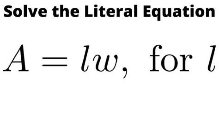 A=LW for L