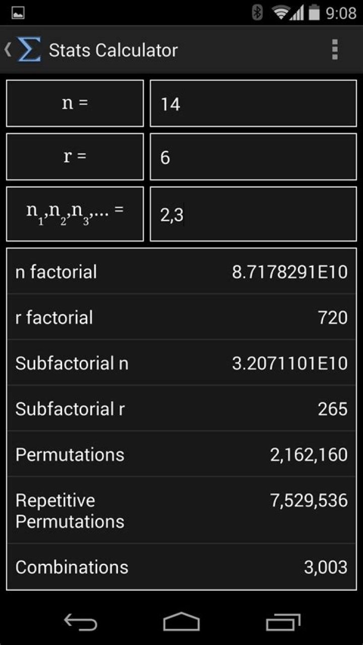 Derangements - Subfactorials Calculator
