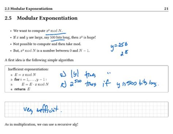 Modular Exponentiation 5^21mod23